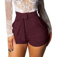 thumbnail image 2 of Shorts for Women Summer Casual Elastic High Waisted Hem Distressed Ripped Flowy Shorts M-2XL, 2 of 5