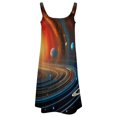 thumbnail image 5 of Ladies' Summer Dress Beach Sleeveless Galaxy Star Outer Space T-shirt Vest Sun Skirt, 5 of 8