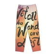 thumbnail image 4 of Kll Womens Not All Who Wander Are Lost Print Pajama Pants Soft Pajama Bottoms For Women Cozy Lounge Pants, 4 of 9