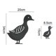 thumbnail image 2 of Yard Art - Figuras decorativas de metal para jardín, diseño de animales, patio, art déco, jardín (4 piezas, negro, pato), 2 of 5