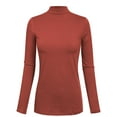thumbnail image 1 of MixMatchy Women's Mock Neck Long Sleeve Slim Fit Sweater Top, 1 of 3