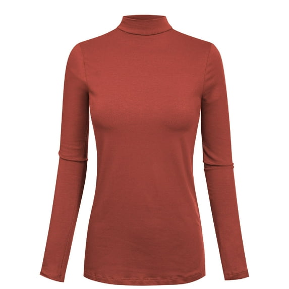 MixMatchy Women's Mock Neck Long Sleeve Slim Fit Sweater Top