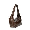 thumbnail image 3 of No Boundaries Women's Stud Hobo Bag, Chocolate, 3 of 5