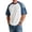 Blue5#13317KK, variant on Hearthz Mens T-Shirts Denim Patchwork Raglan Mens Short Sleeve Shirt Collared Button Down Shirt Men with Pocket Blue XL