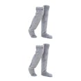 thumbnail image 4 of maskred Winter Warmth In Knee Socks Must-have For Freezing Temperatures Warm Socks Polyester Cozy Slipper Socks Winter Socks silver grey 2Set, 4 of 6