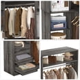 thumbnail image 3 of Aheaplus 72" Closet System - 6 Drawers, 4 Rods! Use in Wardrobe/Corner, or Build Walk - in Style. Maximize Space, Adjustable Dividers, Wall - Mount for Safety-Gray Oak, 3 of 5
