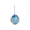 thumbnail image 4 of Handcrafted Nautical Decor Light Blue Japanese Glass Ball with White Netting Christmas Ornament 3" - CHRI, 4 of 4