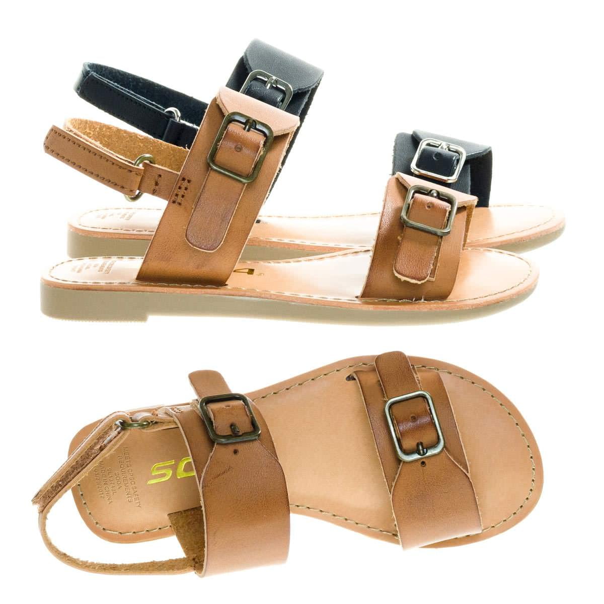 soda double buckle sandals