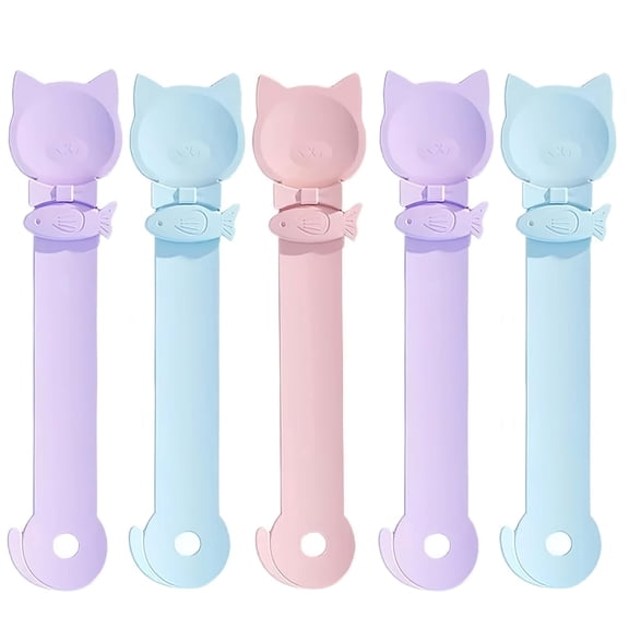FZENeast 5PCS Cat Strip Feeder spoon,Multi-Function Cat Treat Dispenser,Easy Feeding Cat Treat Spoon Squeeze for Licky Treats,Cat Food Spoon for Wet Food
