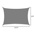thumbnail image 3 of Rectangle Sun Shade Sail UV Block Waterproof Patio Awning Outdoor Garden Pool Sun Canopy Shelter Cover 13'x19.7' Gray, 3 of 8