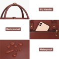 thumbnail image 7 of Mosiso Laptop Tote Bag for Women, 15-15.6 inch PU Leather Shoulder Bag Convertible Backpack, Casual Travel Handbag Office Work Computer Briefcase, Brown, 7 of 7