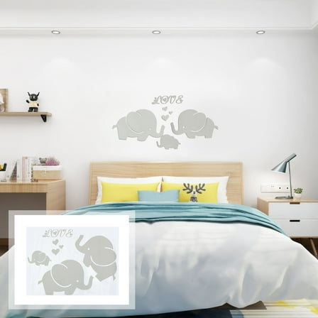 Raindrops  Kids Room Decal Animals Pattern Sticker Wall Decals Home Decor Baby Child Grey