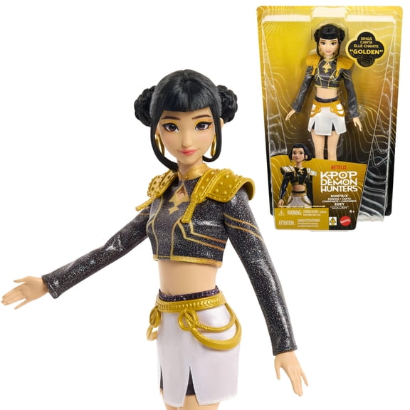 KPop Demon Hunters HUNTR/X Zoey “Golden” Singing Doll in Removable Outfit & 5 Posable Joints