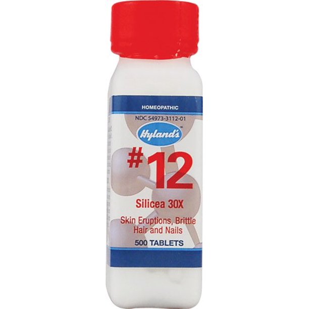 Hyland's Cell Salts 12 Silicea 30X Tablets, Natural Relief of Skin