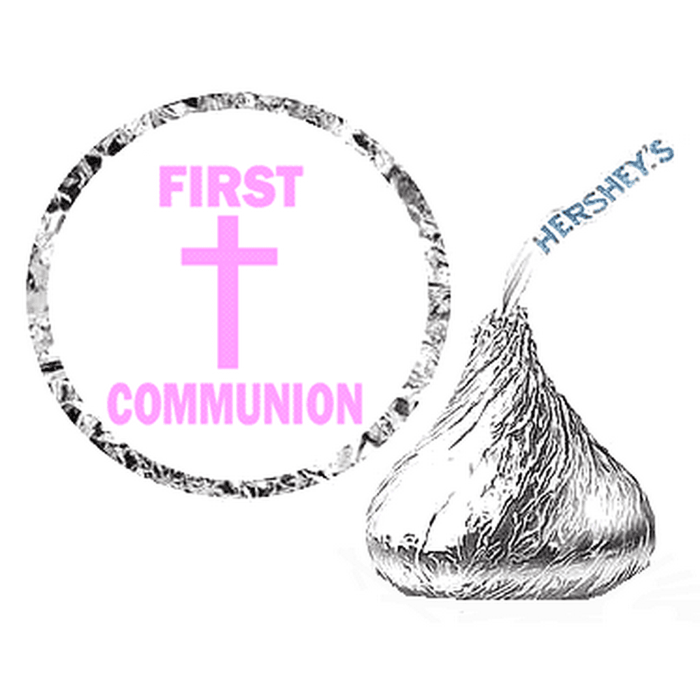 216 First Communion Party Favor Hershey's Kisses Stickers / Labels - Walmart.com - Walmart.com