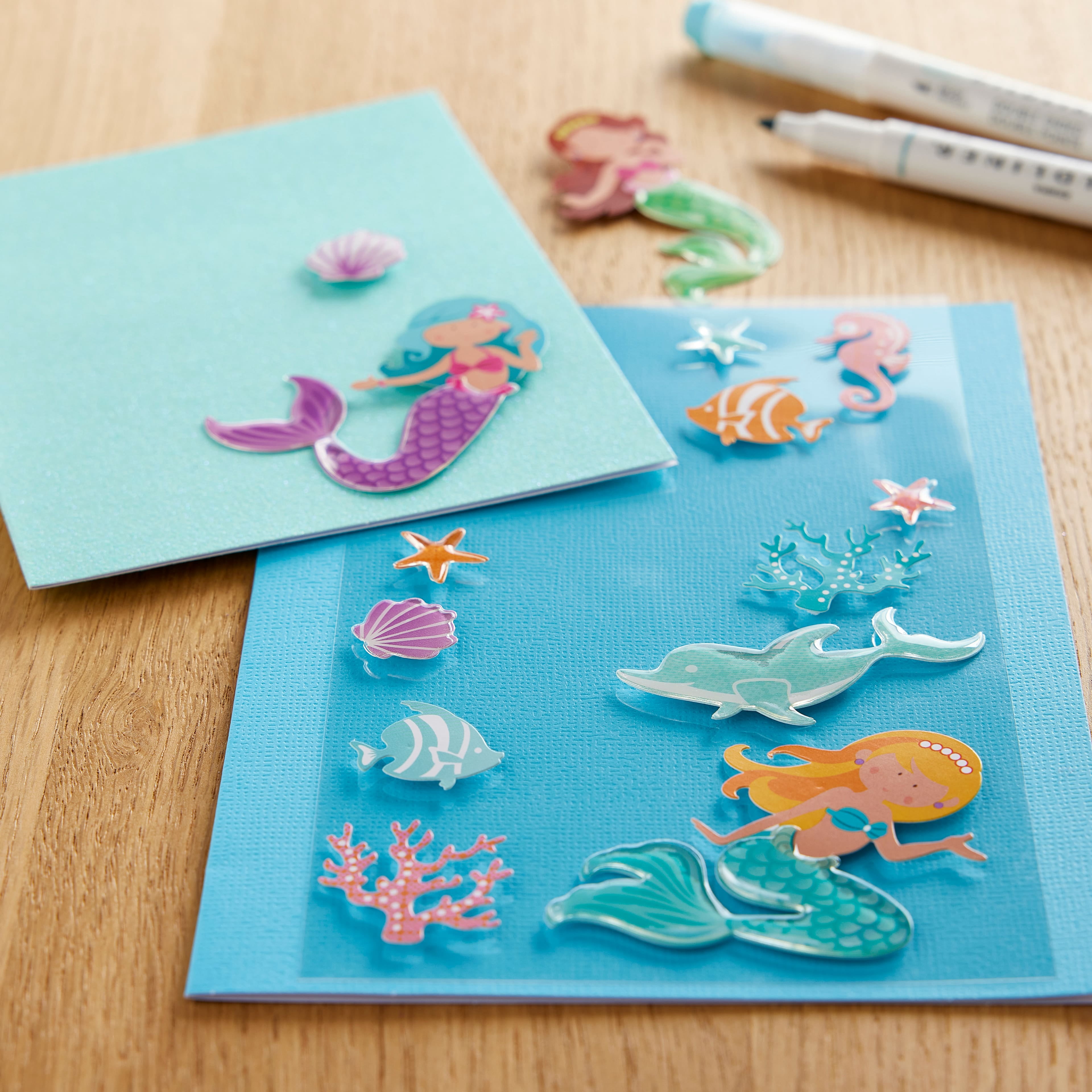 Recollections Mermaid Stickers, 12 Pack