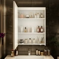 thumbnail image 3 of HAUSCHEN HOME 32x24 inch LED Lighted Medicine Cabinet with Mirror, Moisture-Resistant Wood, Stepless Dimmable, 3000K/5500K, Defogger, Adjustable Shelf, Flat-Pack Design – Assembly Required, 3 of 10