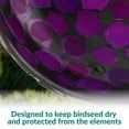 thumbnail image 5 of Sunnydaze Mosaic Glass Fly-Through Hanging Bird Feeder, 1-Cup Capacity, Purple, 5 of 16