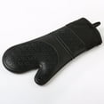 thumbnail image 3 of Oven Mitts -Silicone Oven Mitt Heat Resistant 500 Degrees-Food Safe Baking Gloves for Cooking In Kitchen with Soft Inner Lining BLACK, 3 of 8