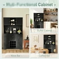 thumbnail image 4 of Farmhouse Wine Cabinet | Store Wine, Cups and Decoratives | High - quality Hardware for Doors | Overcome Limited Storage, 4 of 7