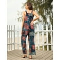 thumbnail image 4 of Lentta Women's Patchwork Dual Pocket Jumpsuit - Loose Floral Print Bohemian Wide Leg Bib Overall for Spring & Summer, 4 of 7