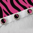 thumbnail image 4 of Homewish Geometric Stripes Black Out Curtains,Abstract Zebra Print Curtains Pack of 2 (42x63 Each),Pink Black Bedroom Curtains For Girls Kids,Luxury Bedroom Decor, 4 of 6