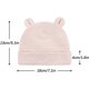 thumbnail image 4 of BR Gorro con orejas de oso para recién nacido, color rosa y gris, paquete de 2, 4 of 5