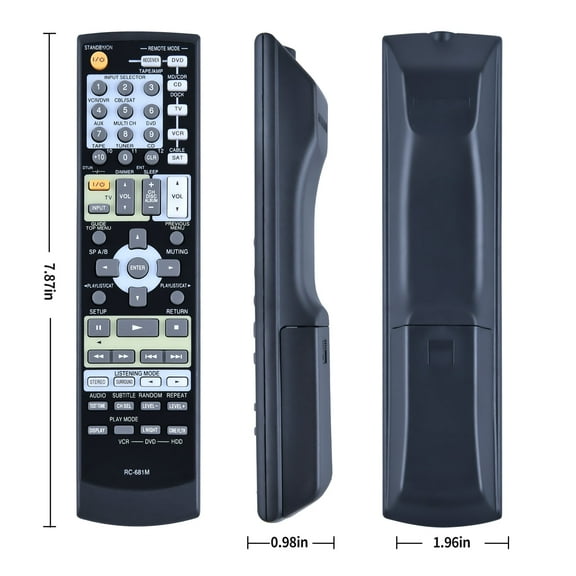 New RC-681M Replacement Remote Control fit For Onkyo AV Receiver HT-R550 HT-R508 TX-SR575 TX-SR8550 HT-SR800 SKC-550C HT-R557 HT-SR750 HT-SP904 HT-SP904B TX-SR505 TX-SR505E TX-SR505B TXSR505 TX-SR575B
