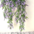 thumbnail image 3 of Artificial Lavender Garland Simulation Vine Home Office lavender garland garland Plastic Flower Rattan purple, 3 of 9