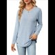 thumbnail image 1 of Blusas de Larga con Cuello Redondo para Mujer, Blusas Holgadas con Botones para Otoño e Invierno 2025. Azul XXL, 1 of 10