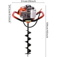 thumbnail image 3 of Datingday 72CC 4HP Stroke Gas Post Hole Digger Gas Powered Post Hole Digger Auger Petrol Drill Bit Earth Borer(4" & 8" & 12") Ultra Sharp Blades, 3 of 8