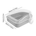 thumbnail image 3 of Semi Enclosed Cat Litter Box with High Sides, Control, Easy Clean Tray for Small to Medium Cats and Pets, 3 of 6