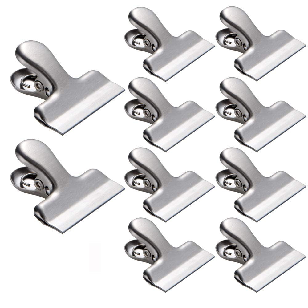 Stainless Steel Strong Food Sealing Clamp Air Tight Seal Grips Bags Clips 