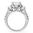 thumbnail image 4 of BERRICLE Sterling Silver 3-Stone Wedding Engagement Rings 5.5 Carat Oval Cut Cubic Zirconia CZ Statement Cocktail Anniversary Ring for Women, Rhodium Plated Size 10, 4 of 12