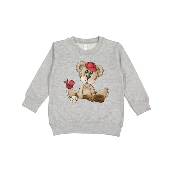 Inktastic Baseball Teddy Bear Toddler Sweatshirt