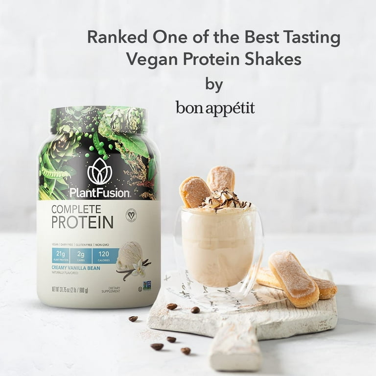 Complete Vegan Protein Powder - Plant Based Protein Powder with BCAAs, Digestive Enzymes and Pea Protein - Keto, Gluten Free, Soy Free, Non-Dairy, No