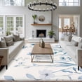thumbnail image 3 of Area Rug for Living Room, Blue Spring Floral Non-Slip Indoor Large Carpet for Bedroom/Dining Room, Summer Flowers Botanical Elegant Washable Low-Profile Rectangle Floor Runner Rugs - 5 x 7 Ft, 3 of 8