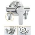 thumbnail image 2 of Stainless Steel Shower Faucet Hot and Cold Water Mixer Wall Mounted Metal Handle, 2 of 3