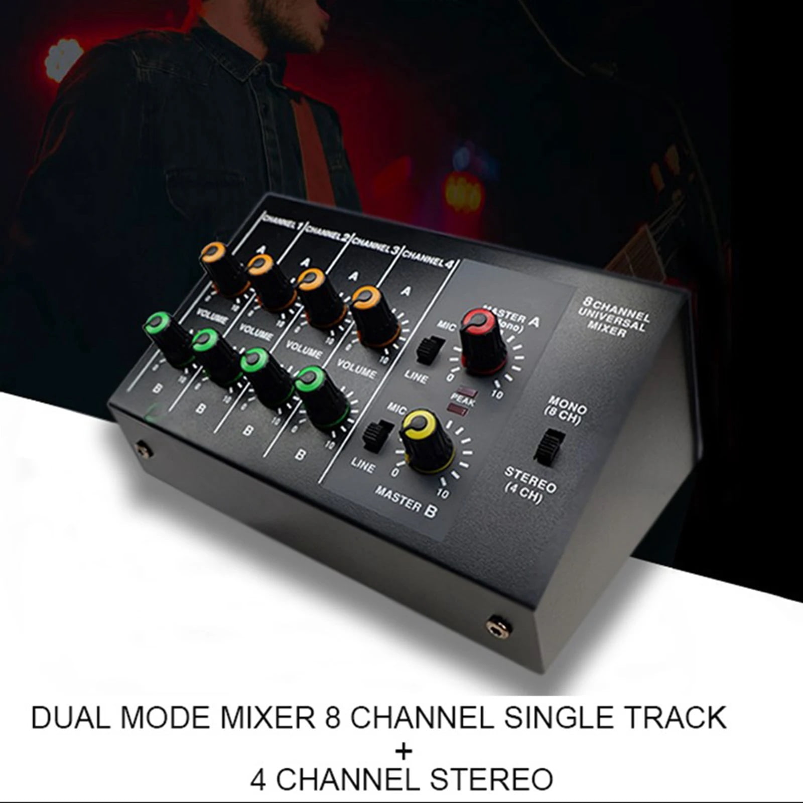 Professional Aud-io Mixer Portable Comp t Small Mixer Sound Board Console for Studio Recording Bar Home ,Precision Control