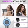 thumbnail image 6 of Hair Dryer, 160000 RPM Professional High Speed Blow Dryer, Heat-Control & Low Noise Hairdryer for Faster Drying Hair Types, Travel with Diffuser, Grey, 6 of 8
