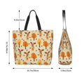 thumbnail image 5 of Pofeuu Autumn Maple Leaf and Deer Print Reusable Grocery Bags - Washable, Foldable, Packable Tote, Large Handles, Heavy Duty, Zippered Top Pouch, 5 of 8