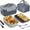 Eternal Gray, variant on Vabaso Electric Heated Lunch Box 1.8L, 100W Portable Food Warmer - 12V/24V/110V/220V, Stainless Steel, Leakproof - Car, Truck, Work, Travel, Home