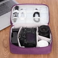 thumbnail image 4 of Uxcell Travel Cable Organizer Bag, Portable Camera Case Electronic Organizer Pouch Digital Storage Carrying Case Purple, 4 of 7