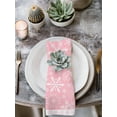 thumbnail image 2 of Snowflakes Christmas Cloth Napkins Set of 6 Reusable Dinner Napkins, Pink Xmas Winter Vintage Cocktail Napkin Washable Table Napkins for Wedding/Holiday Party/Baby Shower 20"x20", 2 of 7