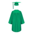 thumbnail image 2 of renvena Robe de Collation des Grades pour Enfants avec Pompon Uniforme Scolaire Vert 27, 2 of 6