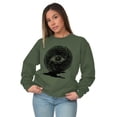 thumbnail image 3 of Eye Symbolic Celestial Spiritual Unisex Plus Fleece Graphic Sweatshirt Brisco Brands 4X, 3 of 5