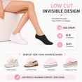 thumbnail image 2 of HIALTODAY No Show Socks Womens 6 pairs, Low Cut Invisible Cotton Ankle Socks for sport or leisure,Size 9-11, 2 of 5