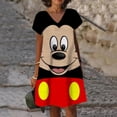 thumbnail image 2 of Vestido con escote en V, XS-5XL, manga corta, para mujer, hasta la rodilla, vestido de fiesta de verano para mujer, minivestidos sexys con estampado de Mickey Mouse de Disney, 2 of 5