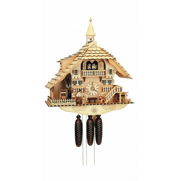 Cuckoo Clock Black Forest house with tower
