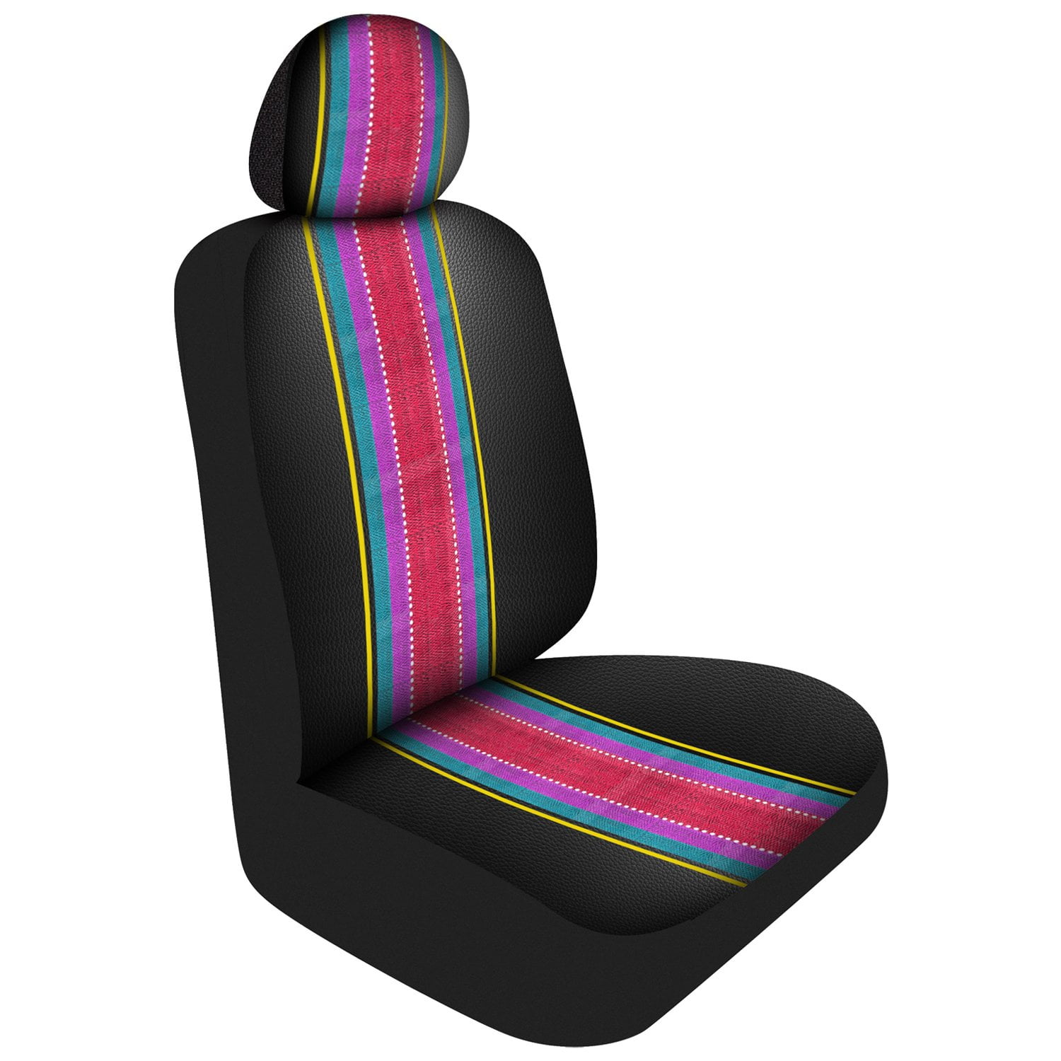 Car Seat Cover, Pilot Black Universal Saddle Print Automotive Seat